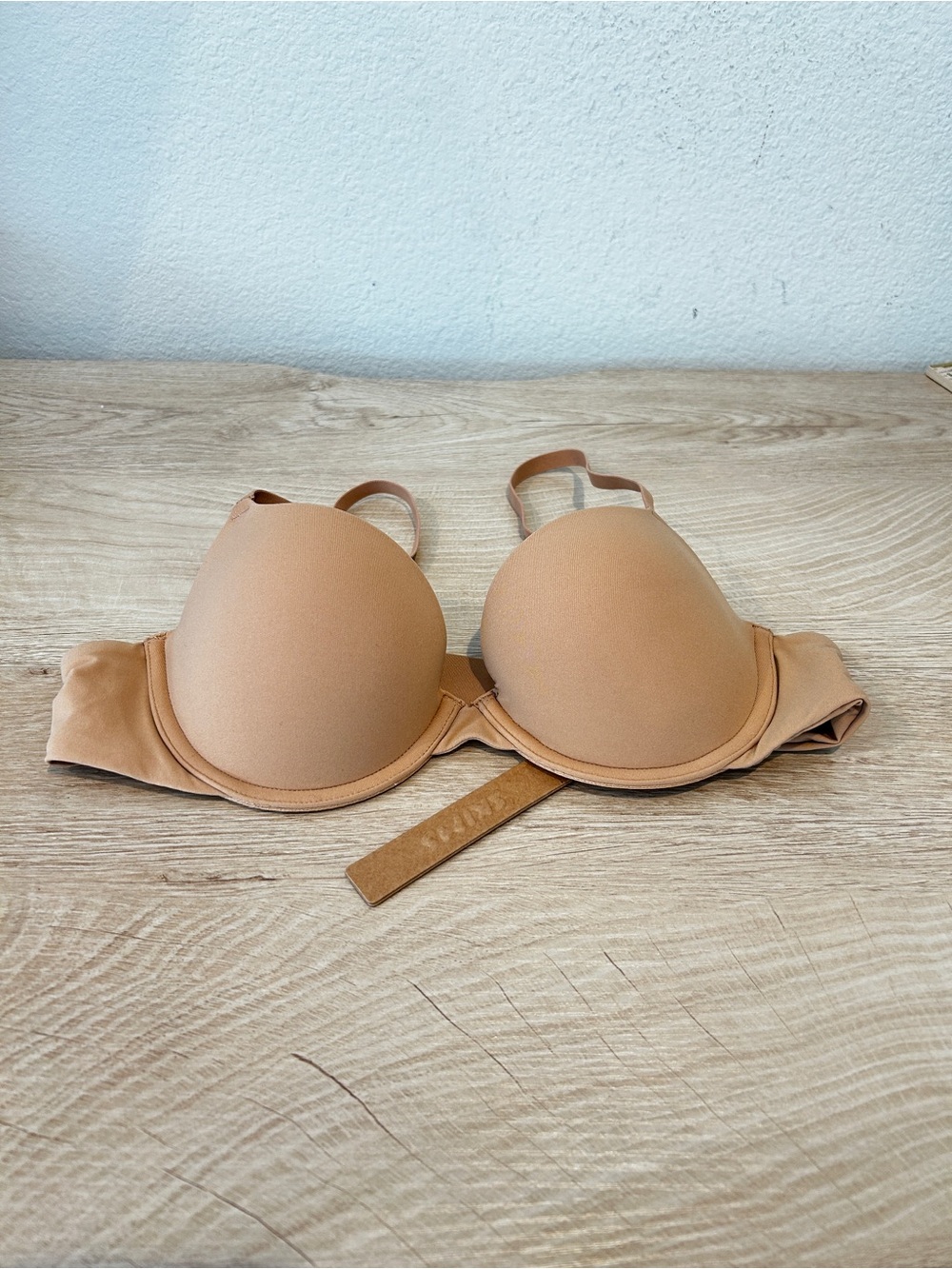 NWT Skims Fits Everybody Push-Up Demi Bra in Ochre, Size 36A, Retail 56